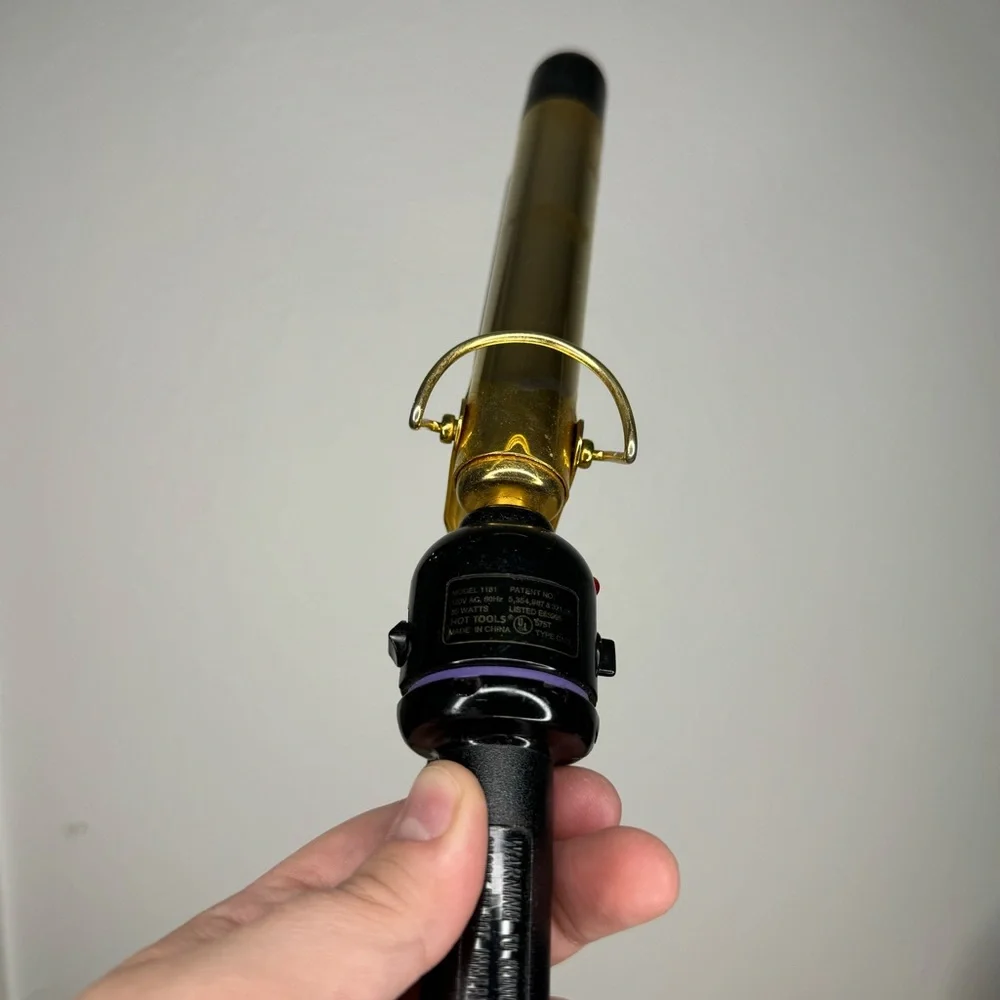 Hot Tools Gold Barrel Curling Iron‎ 1” Wand? - Used- See Description